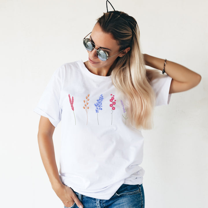 Flower Graphic t-shirt for women Beautiful Flowers Garden Shirt gift for her