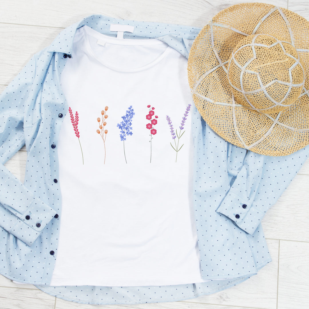 Flower Graphic t-shirt for women Beautiful Flowers Garden Shirt gift for her