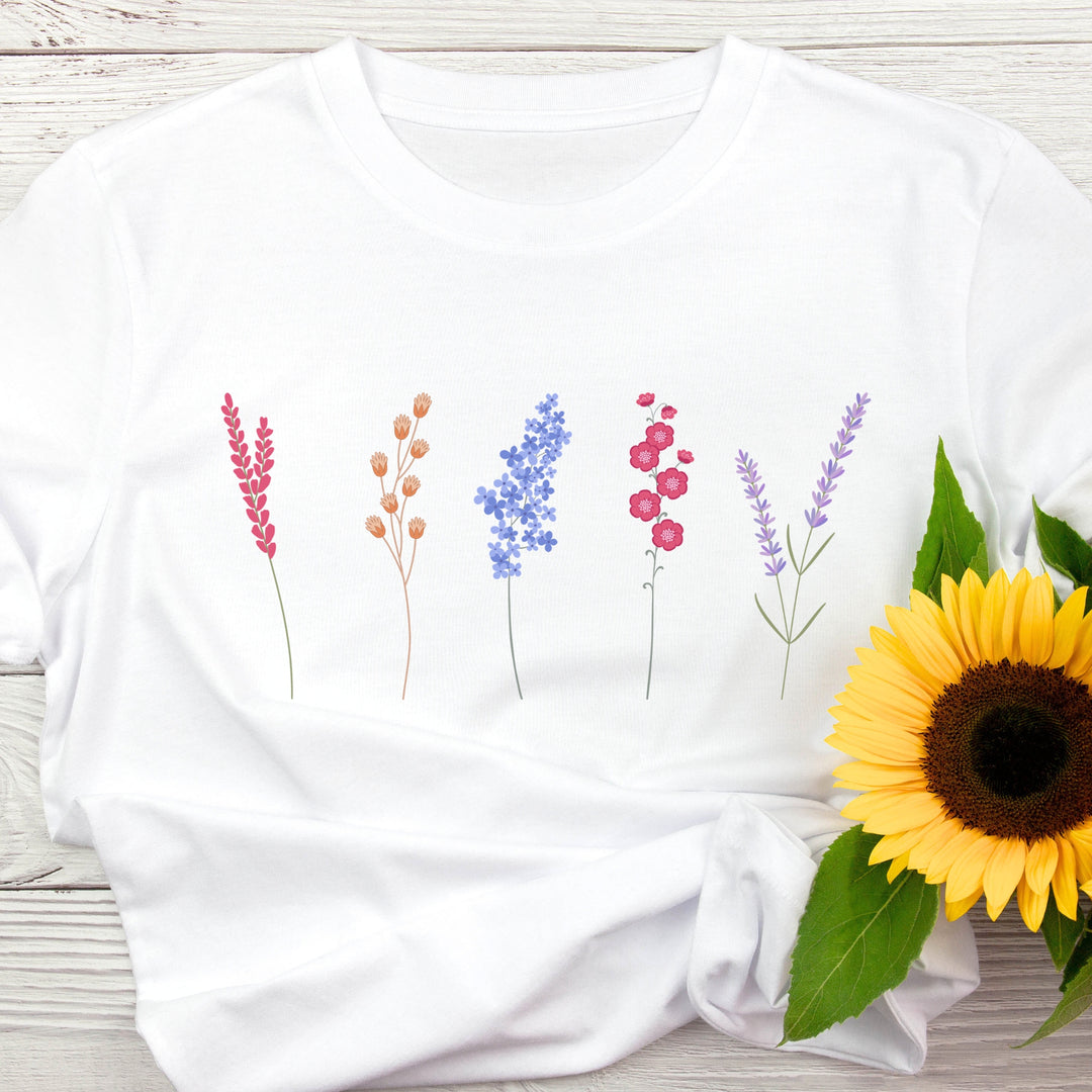 Flower Graphic t-shirt for women Beautiful Flowers Garden Shirt gift for her