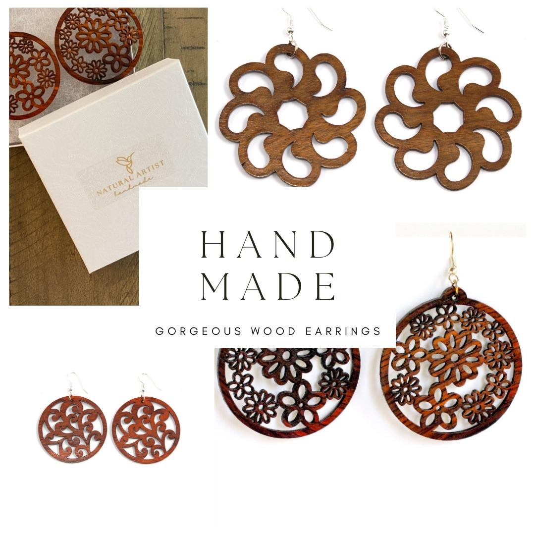 wood earrings