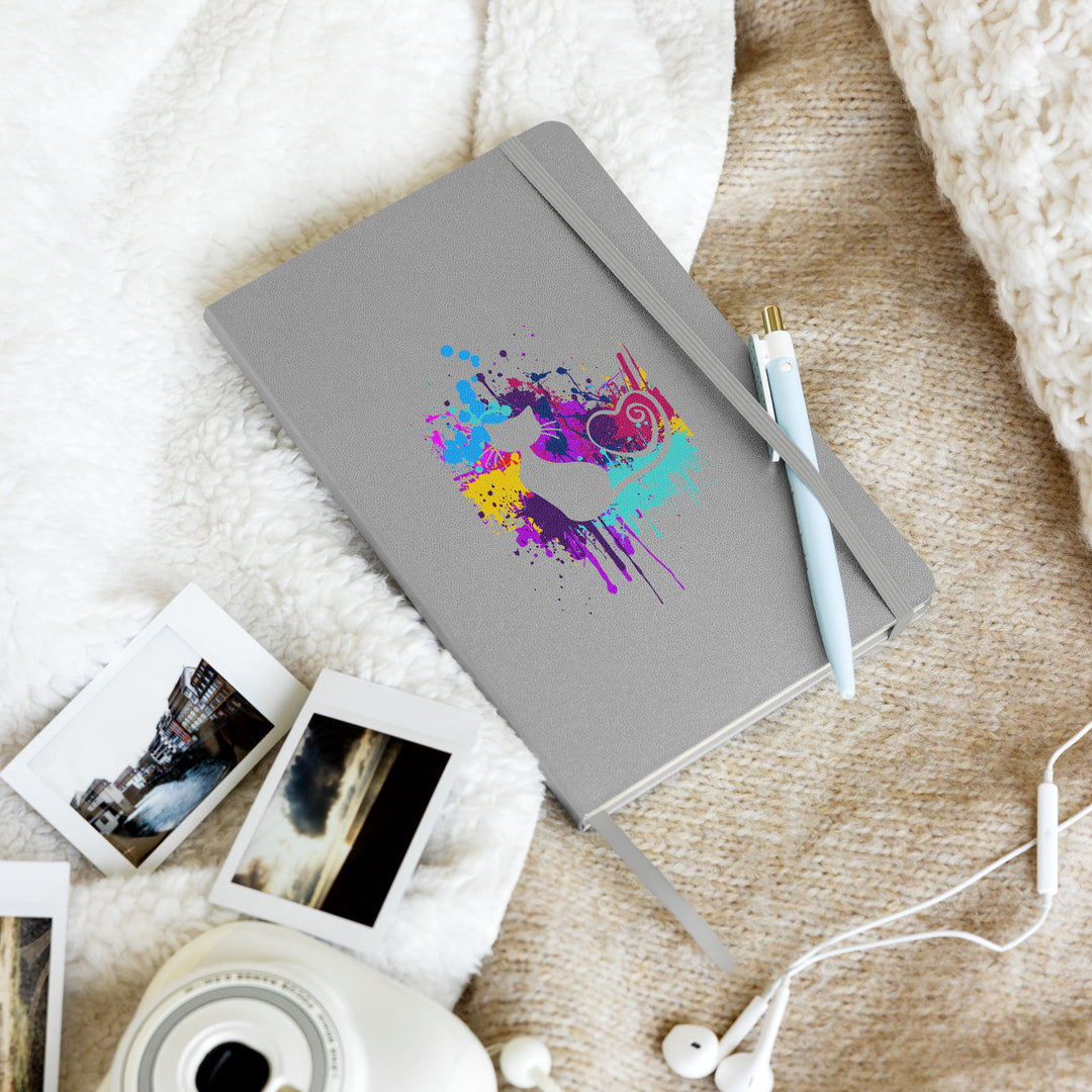 Cat Paint Splat Hardcover Bound Notebook Journal