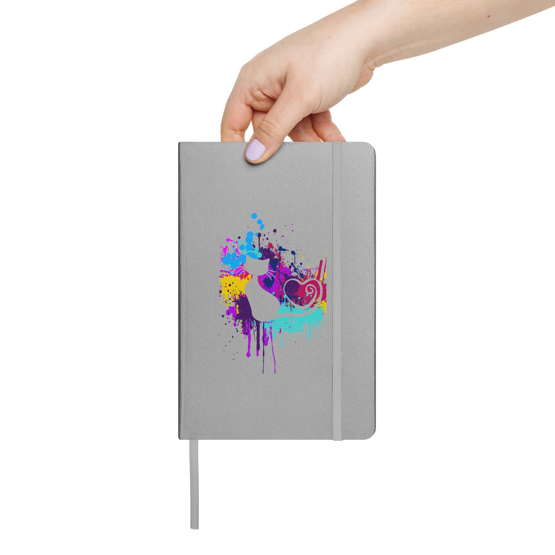 Cat Paint Splat Hardcover Bound Notebook Journal