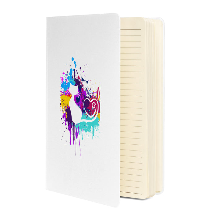 Cat Paint Splat Hardcover Bound Notebook Journal