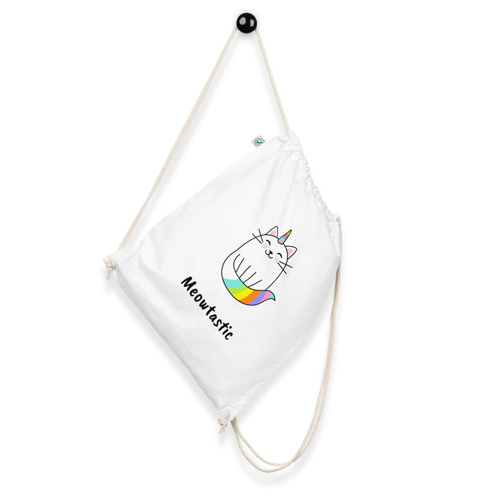Meowtastic Organic Cotton Drawstring Bag