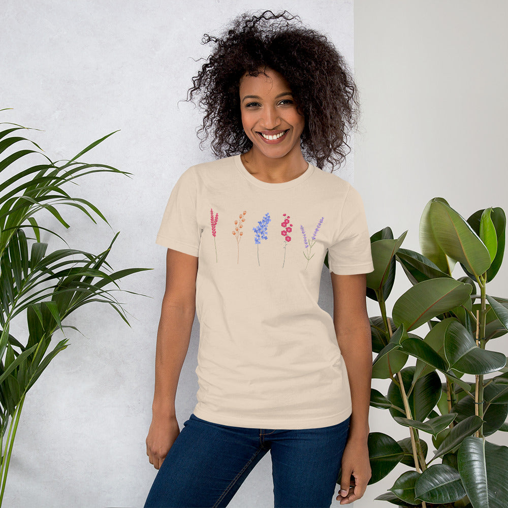 Flower Graphic t-shirt for women Beautiful Flowers Garden Shirt gift for her