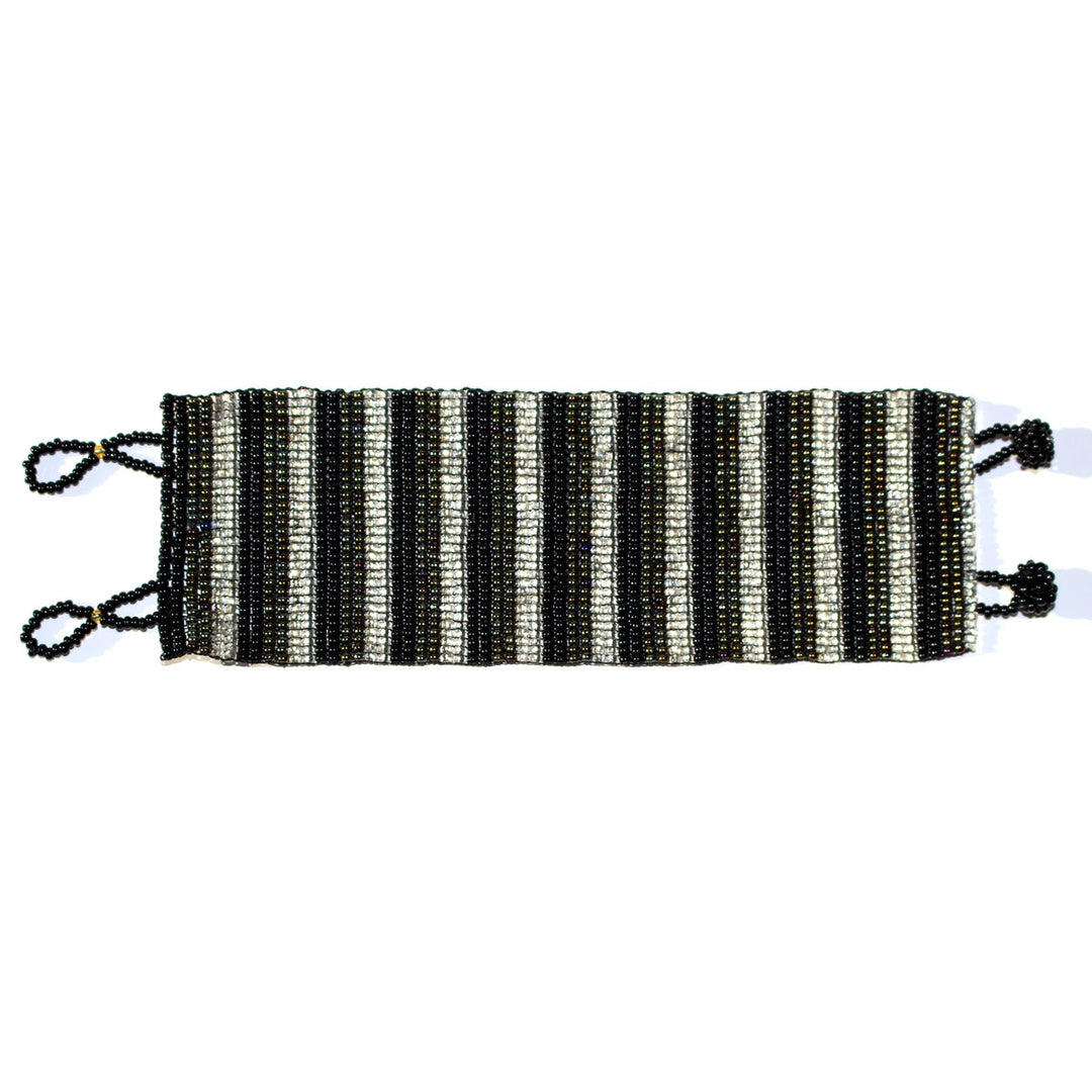 Fancy Mayan Beaded Bracelet - Stripey