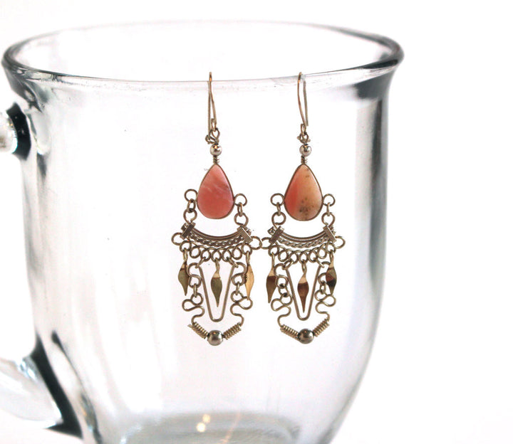 Wholesale Alpaca Silver Stone Dangle Earrings