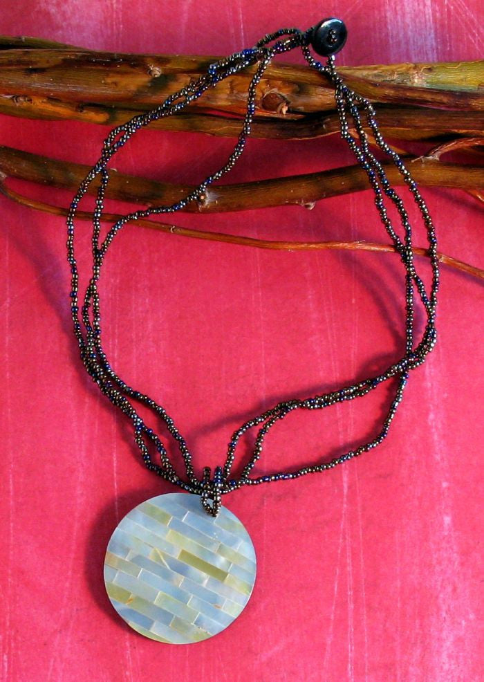 Tile Shell Beaded Necklace