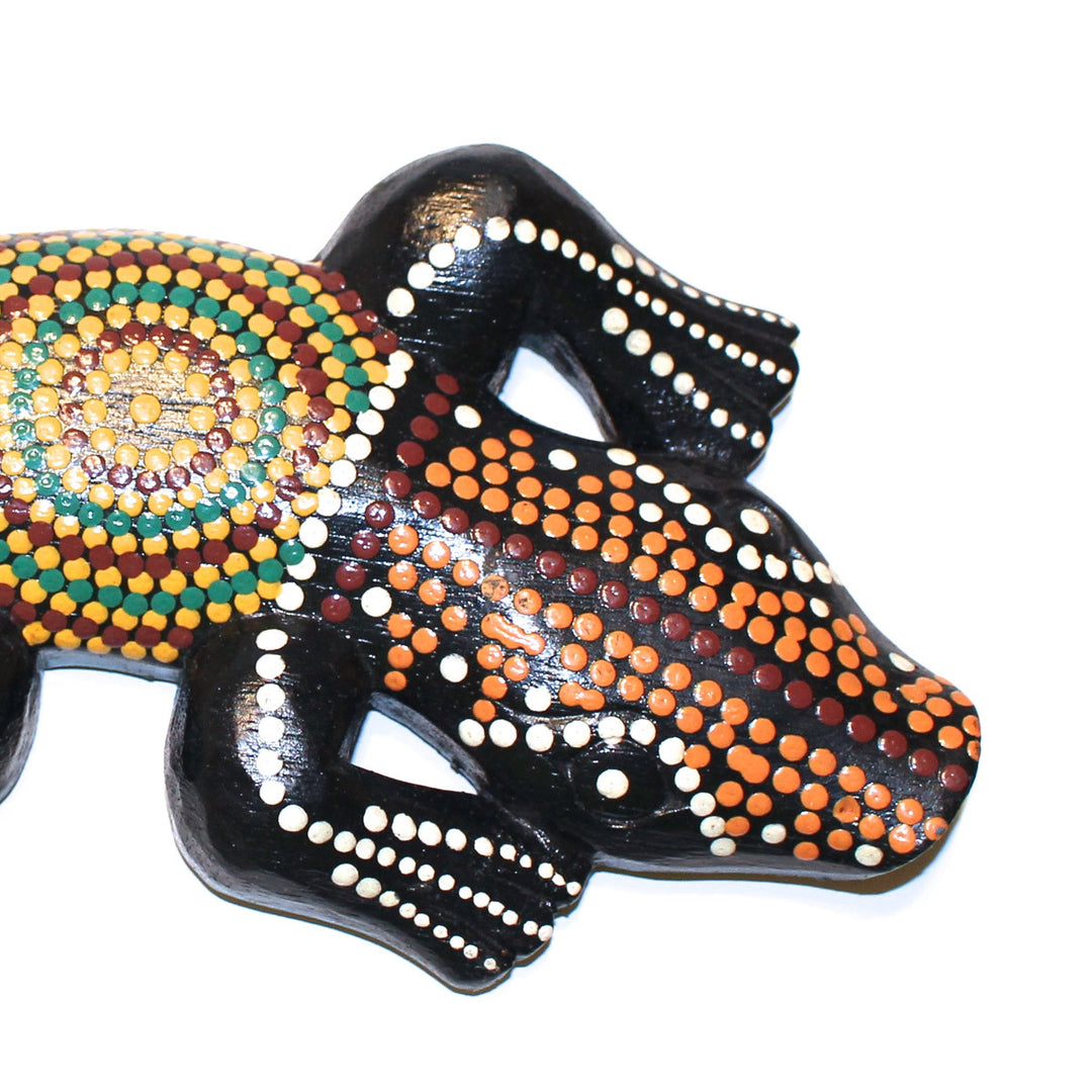 Bali Painted Wood Lizard - Jaman