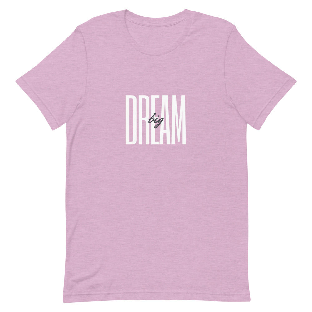 Dream Big White On Lilac Short-Sleeve T-Shirt