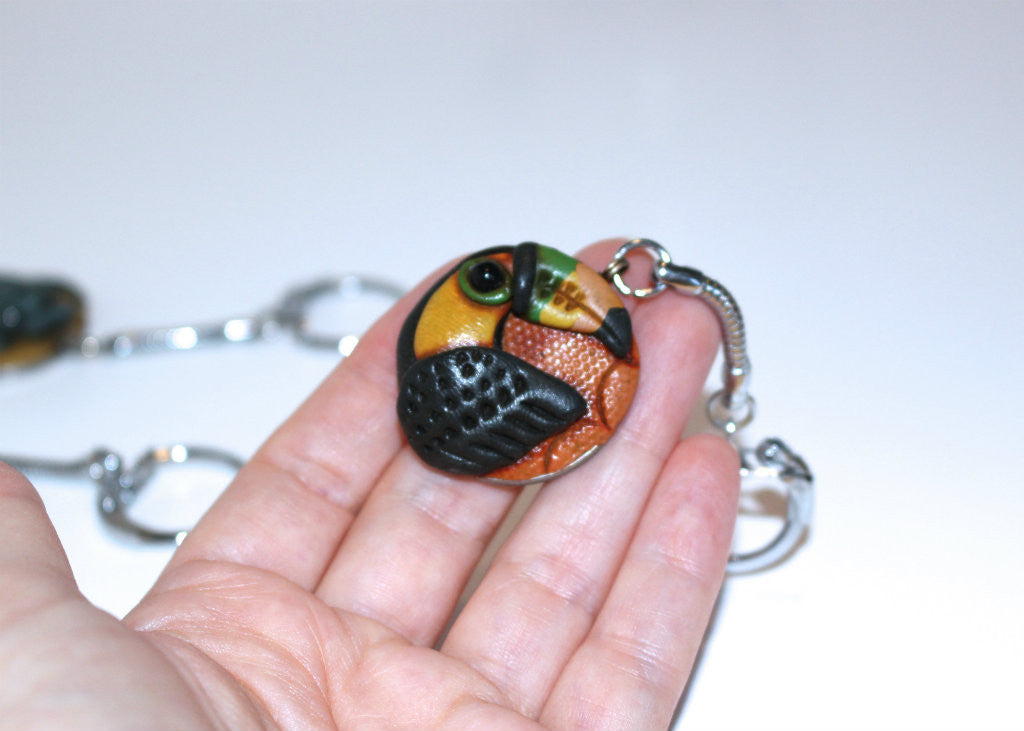 Wholesale Tropical Animal Sculpted Resin Coin Keychains