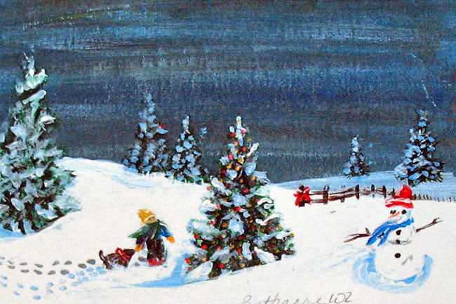 Winter Miniature Print - Tree of Light