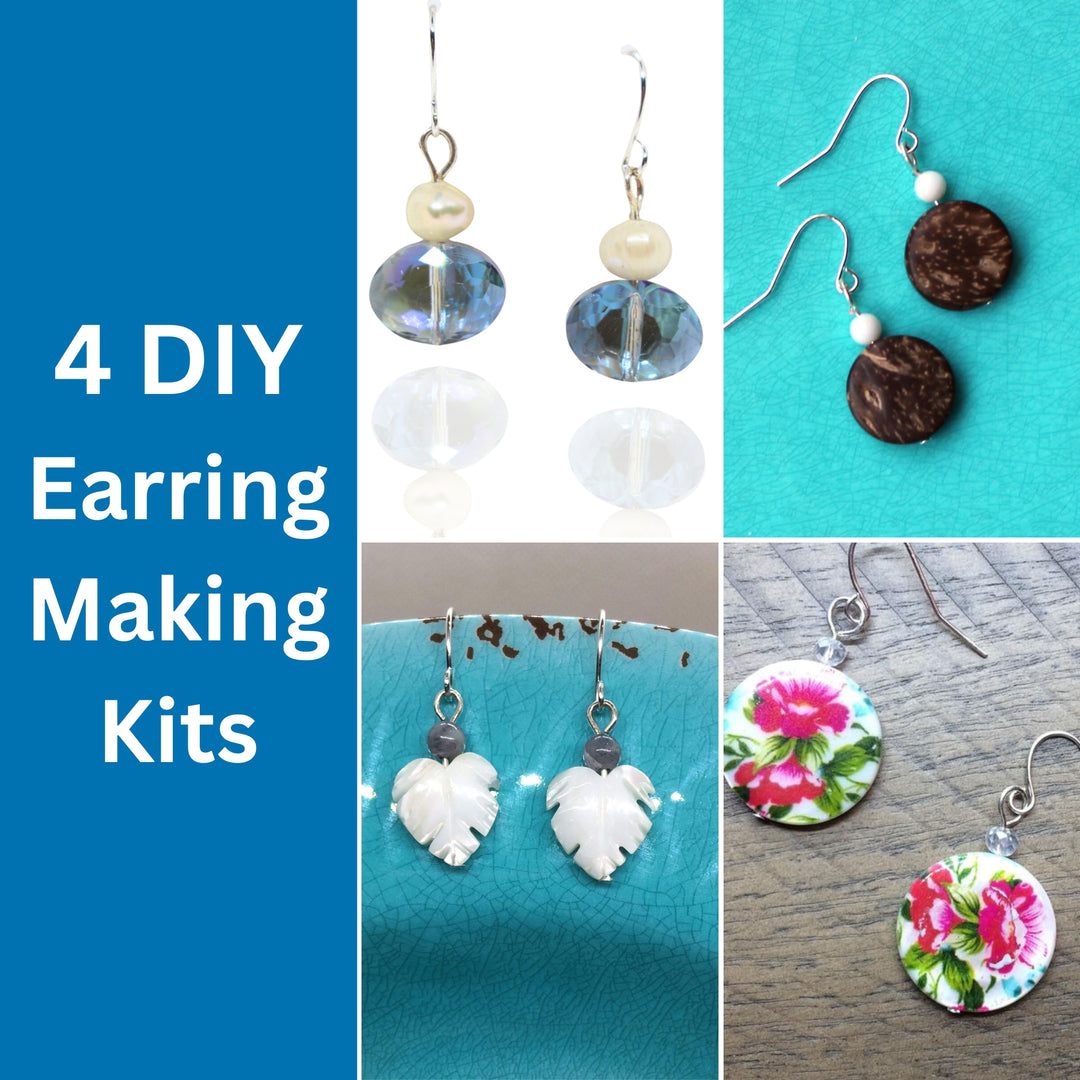 DIY Earring Making Kits 4 Pairs of Assorted Earrings Making Supplies