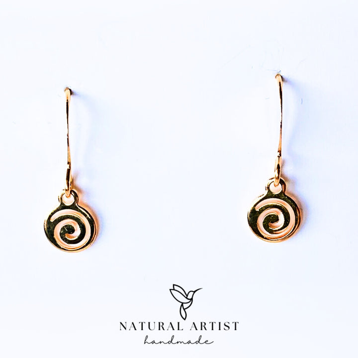 dainty gold drop earrings Natural Artist