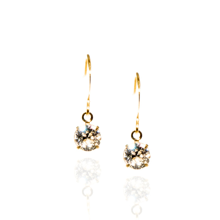 Crystal Earrings - Dainty Dangle Earrings - Gold or Silver