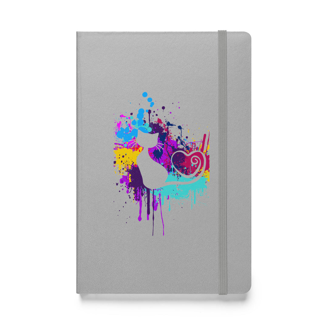 Cat Paint Splat Hardcover Bound Notebook Journal