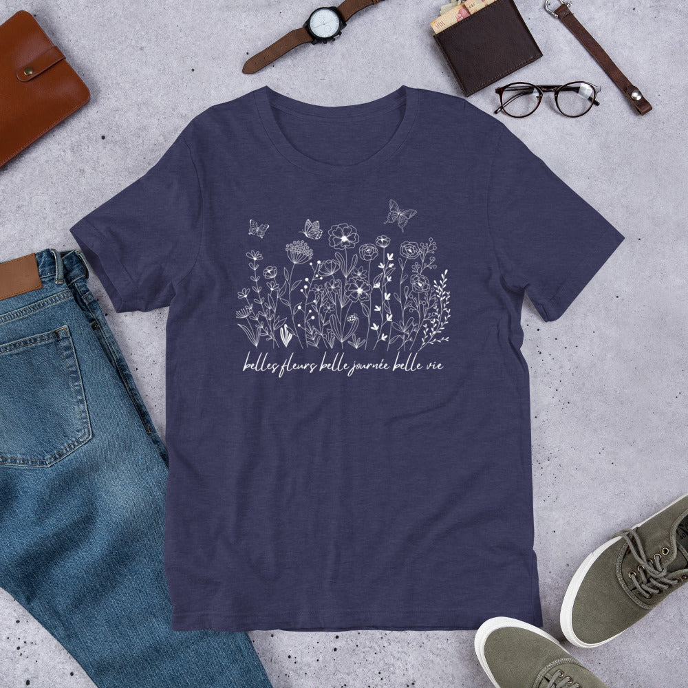 Tシャツ・カットソー [PONYTAIL] Joy Raglan Waffle T-shirts (Navy Flower) Old Navy Friendly Daisy Floral Print Heather Grey Body V
