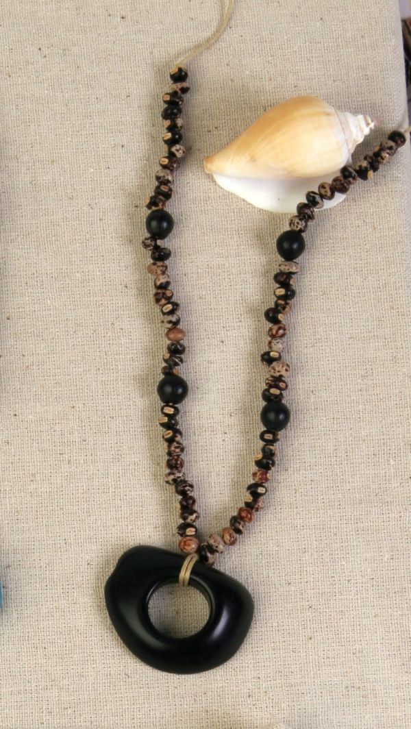 Black tagua necklace