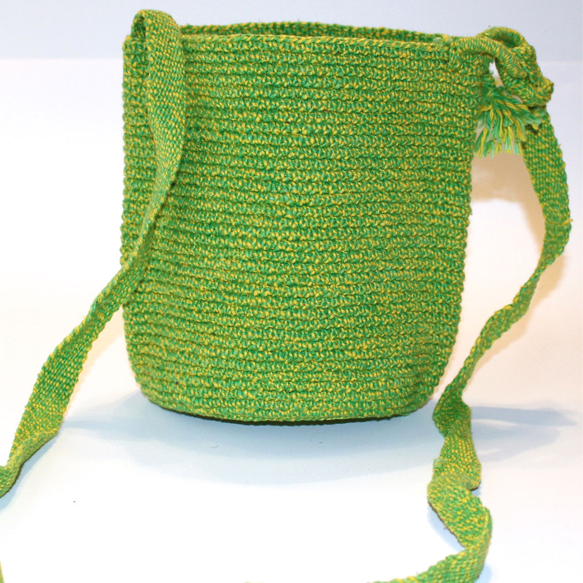 Green Tweed Herringbone and Leather Irish Mini Handbag | The Sweater Shop