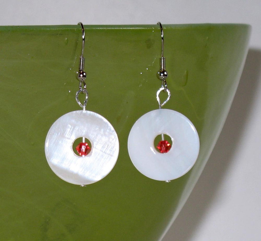 mother of pearl shell earrings