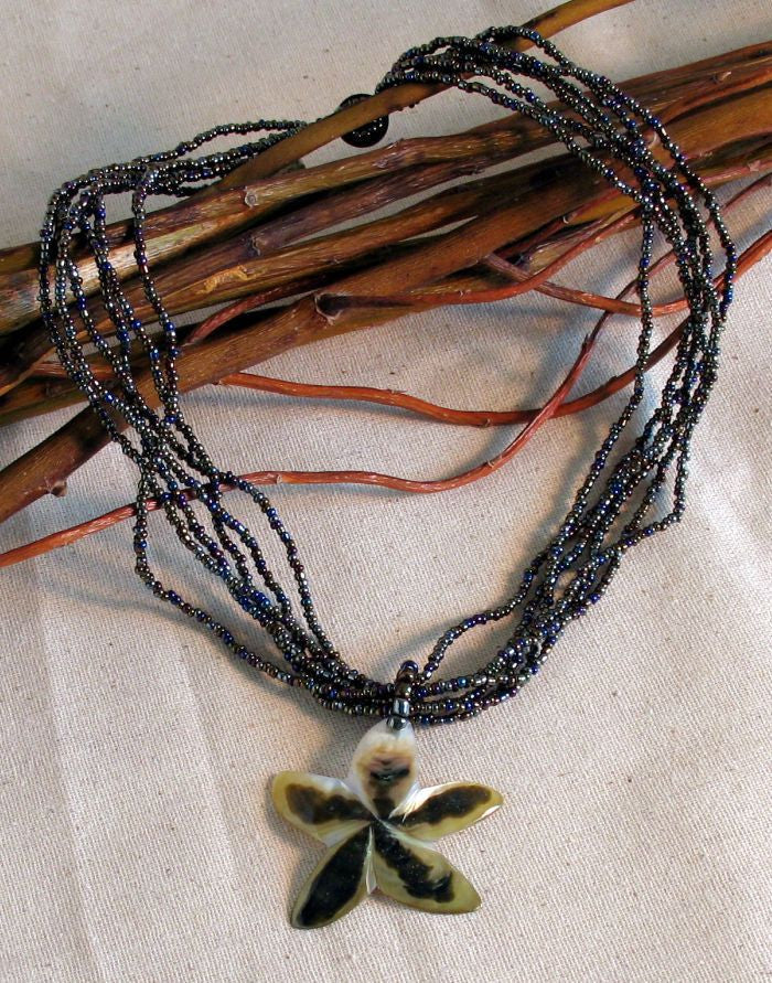 Beaded Star Shell Necklace