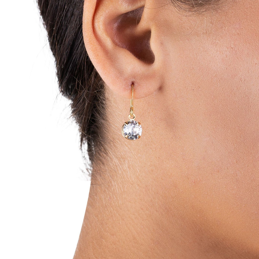 crystal earrings with gold ear wires, dangle earrings,  beautiful earrings gift for her