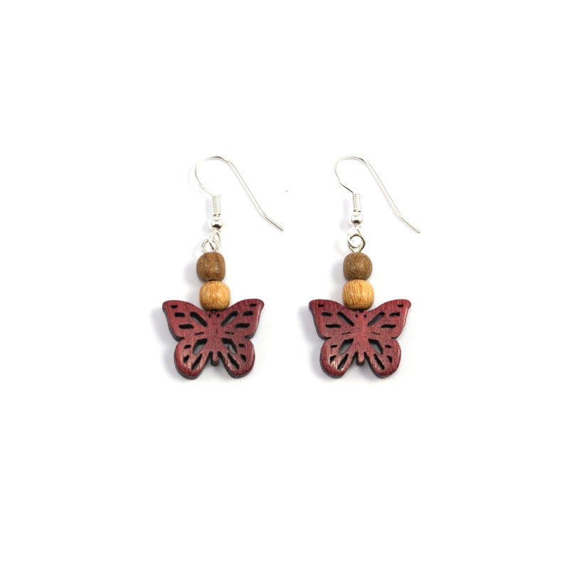 Wood Earrings - Butterfly
