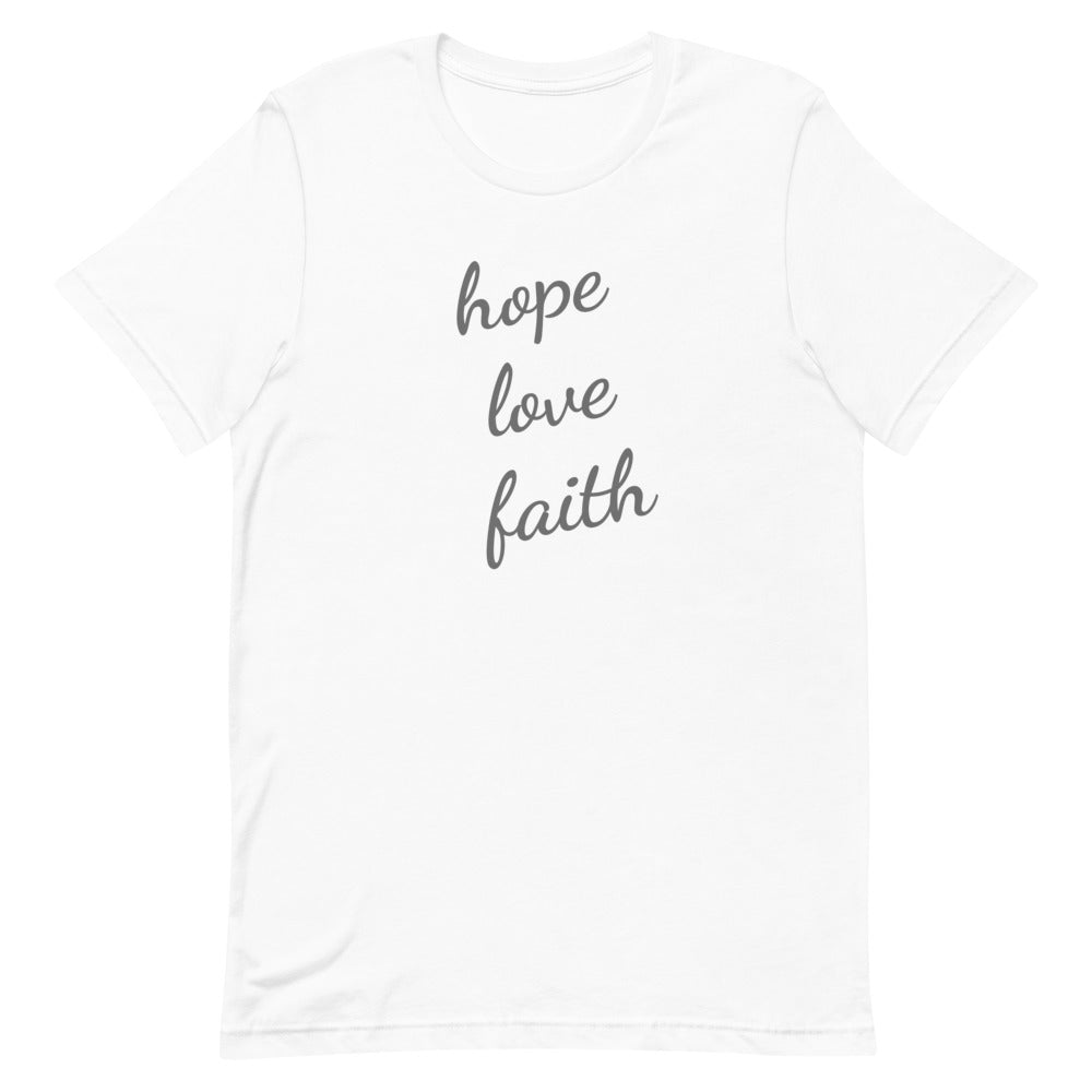 Hope Love Faith Short-Sleeve T-Shirt