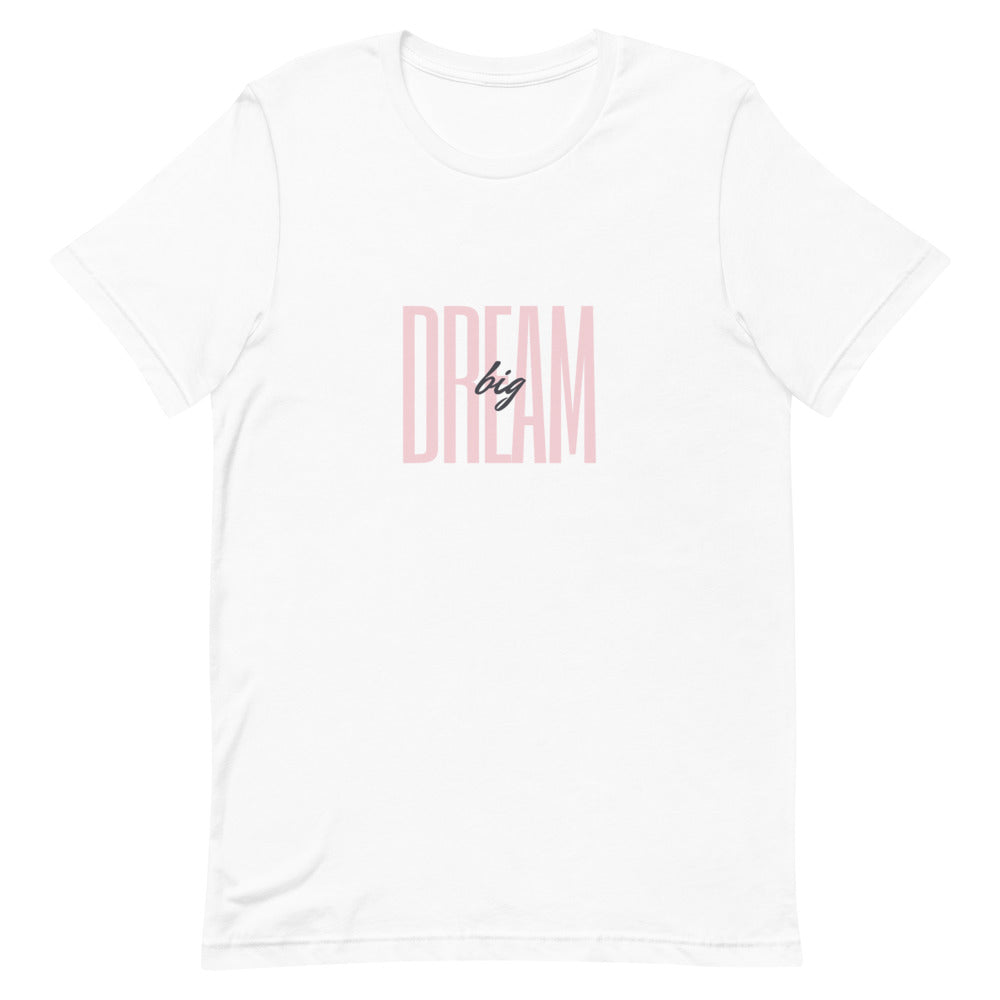 Dream Big Pink On White Short-Sleeve T-Shirt