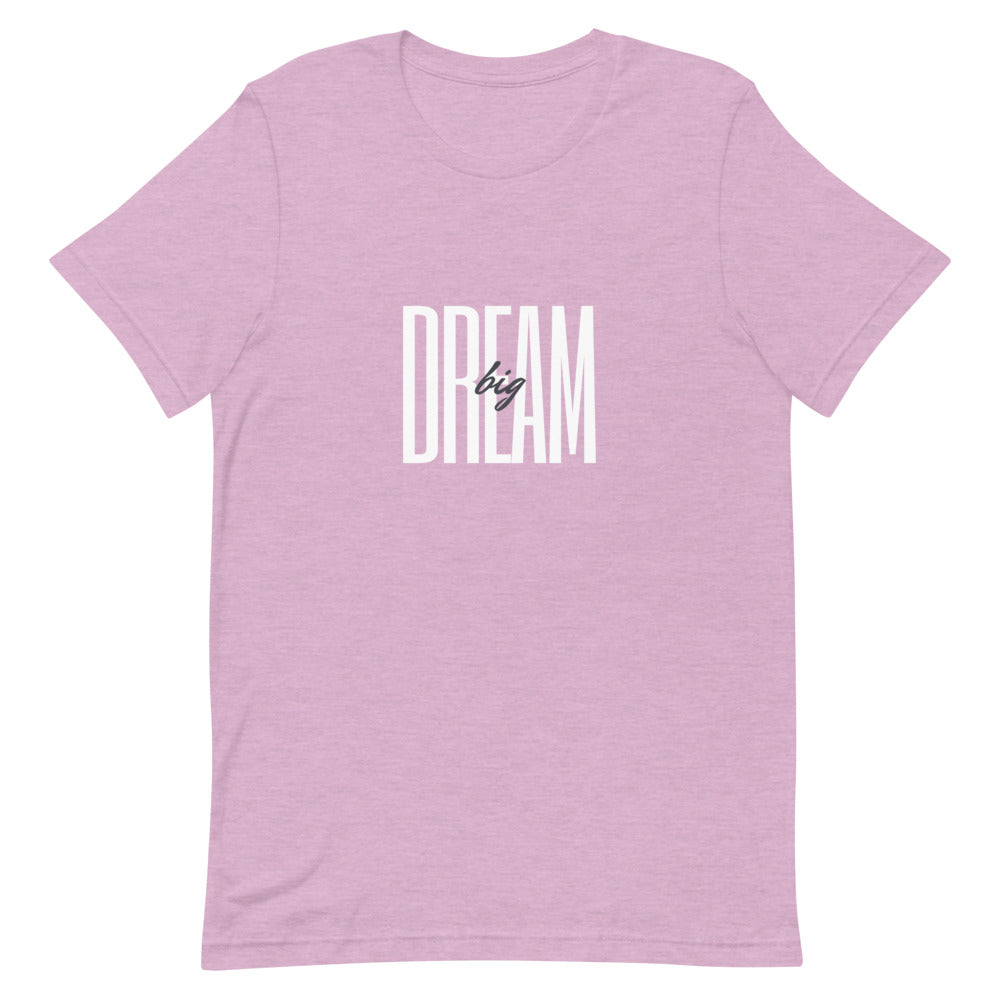 Dream Big White On Lilac Short-Sleeve T-Shirt
